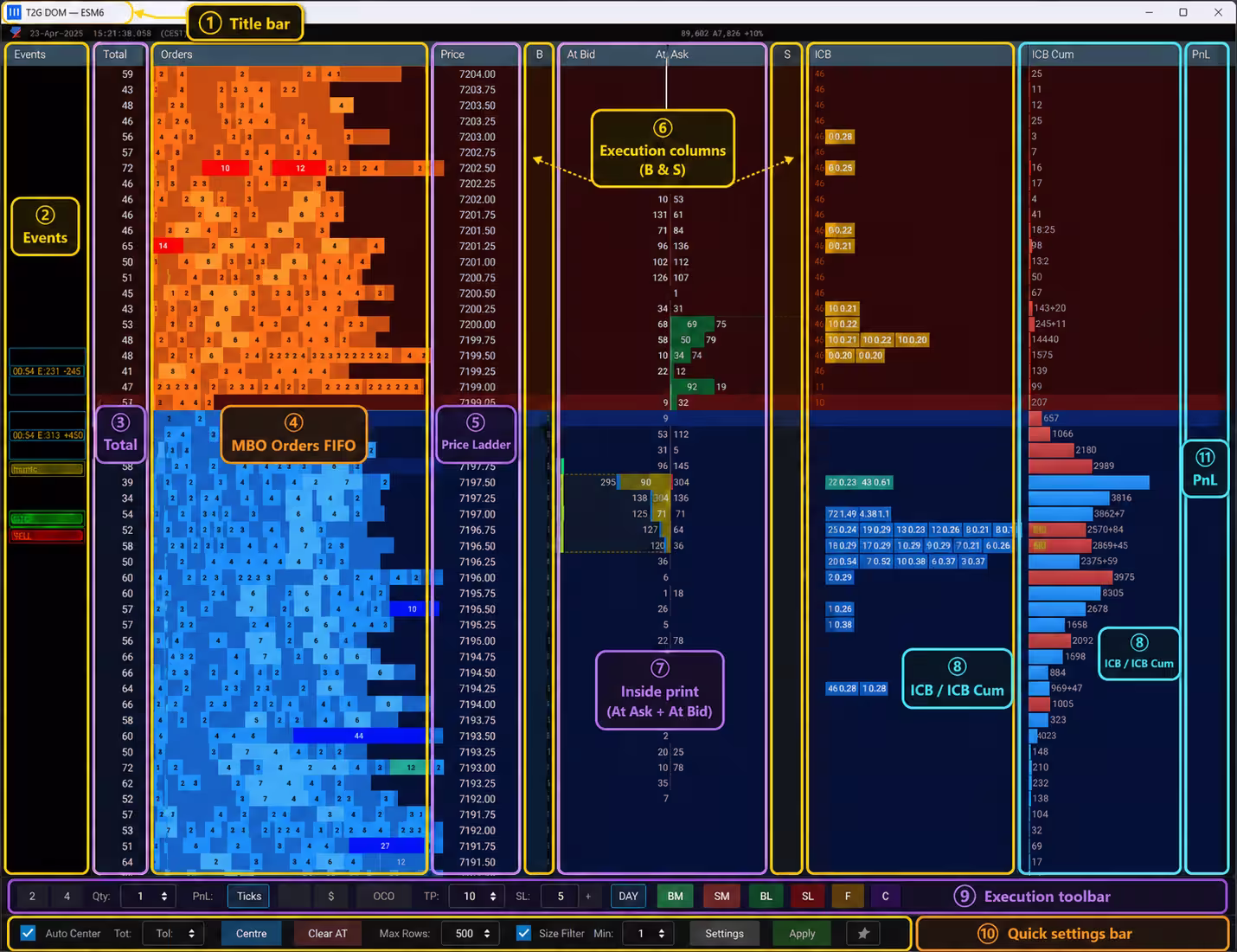 T2G DOM — full interface overview